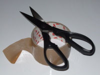 tape-scissors packing tape and scissors